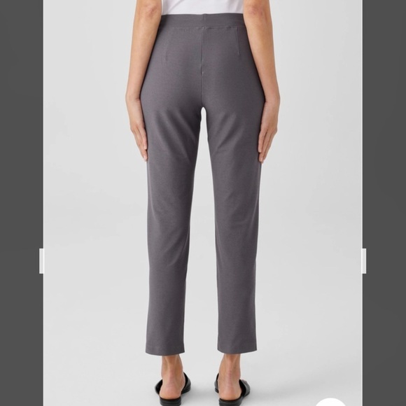 Eileen Fisher Washable Stretch Crepe Slim Fit Ankle Length Pant in METEOR Sz PS - Picture 2 of 8